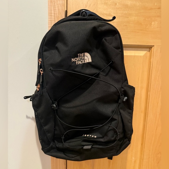 The North Face Black Backpack With Rose Gold Hardware - Picture 2 of 6